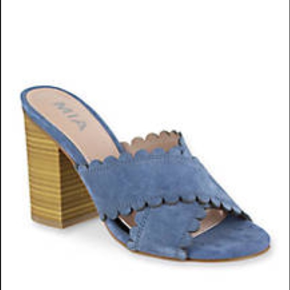 Mia Roselyn Blue Suede Sandal